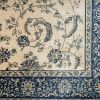 Stylish Classic Pattern Design Traditional Floral Filigree Bordered Area Rug - Beige|Ivory|Blue - 2' X 3'