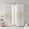 Grommet Top Metallic Animal Printed Total Blackout Curtain(Only 1 Pc Panel) - as Pic