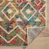 Stylish Classic Pattern Design Floral Damask High-Low Indoor Outdoor Area Rug - As pic show - 5' X 8'