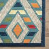 Stylish Classic Pattern Design Floral Damask High-Low Indoor Outdoor Area Rug - Multi - 3'6" X 5'6"