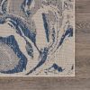 Home Decor Indoor/Outdoor Accent Rug Natural Stylish Classic Pattern Design - White|Navy - 7'6" X 9'5"
